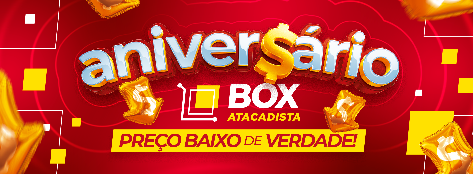 Banner Aniversário Box Atacadista